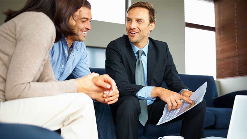 Advisor helping couple